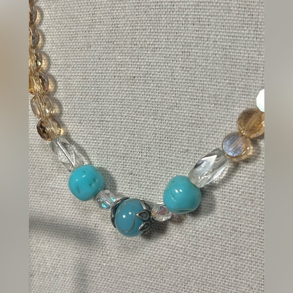 @nvisiblegrl jewelry Jewelry - Artisan Howlite and Amber glass Jewelry Set